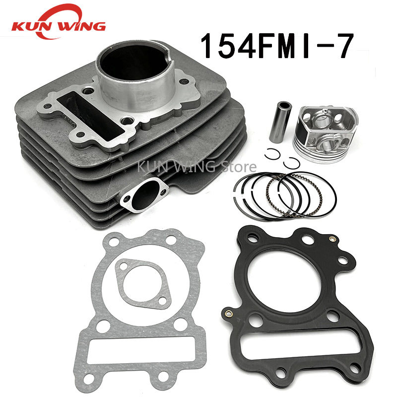 Motorcycle Piston - ชุดลูกสูบกระบอกสูบ54มม. กระบอกสูบสำหรับ Benelli BJ125-3 TNT 125