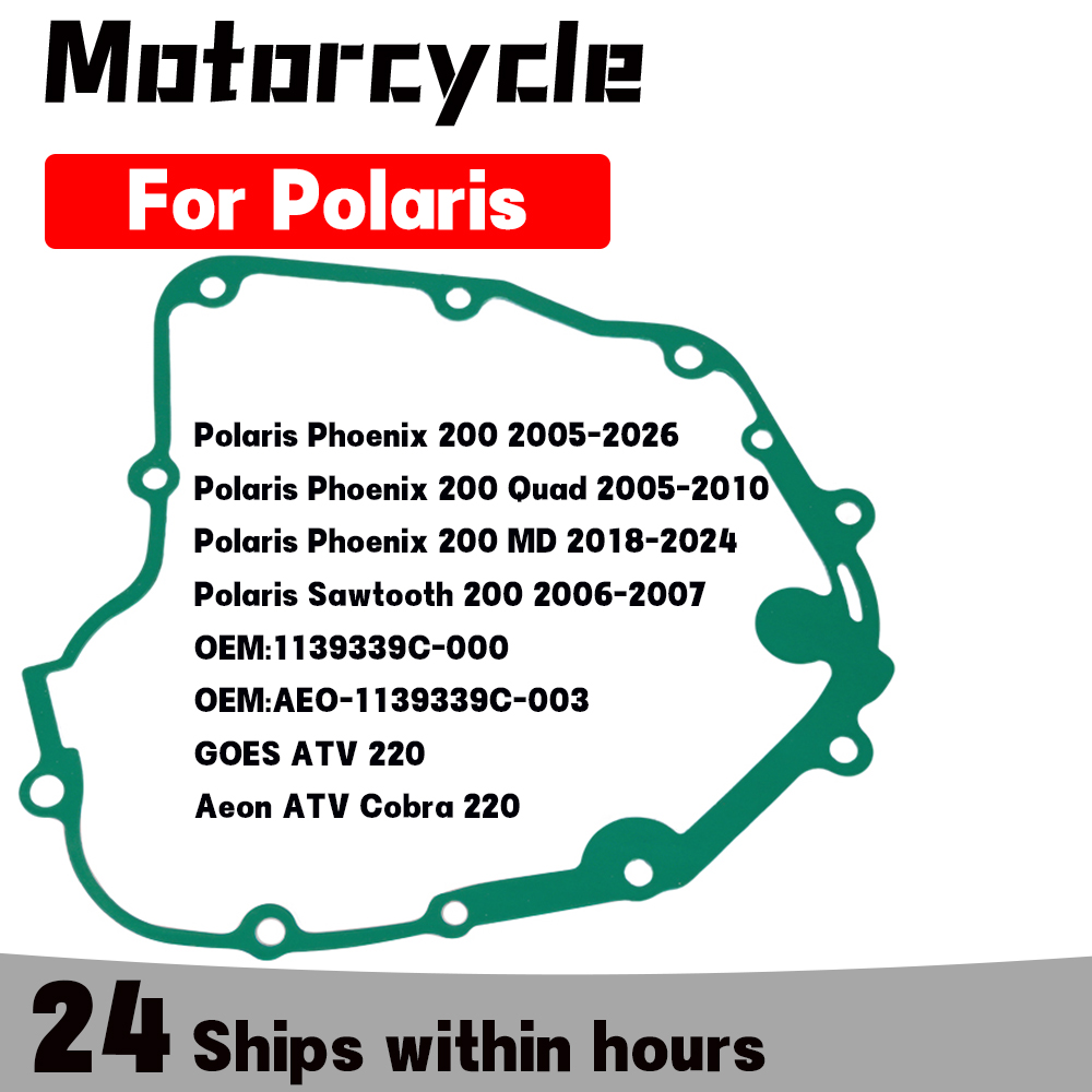 Motorcycle Stator - ปะเก็นฝาครอบเครื่องกำเนิดไฟฟ้าสเตเตอร์รถจักรยานยนต์สำหรับ Polaris Phoenix 200 Quad 200