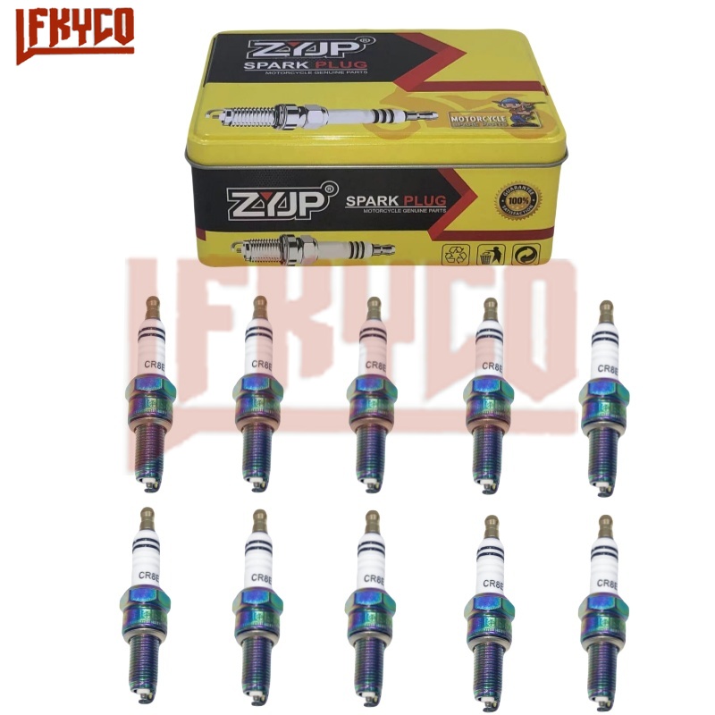 Motorcycle Spark Plug - 10PCS CR8E Iridium ไฟฉาย Spark ปลั๊กเทียนจุดระเบิดรถจักรยานยนต์เปลี่ยน