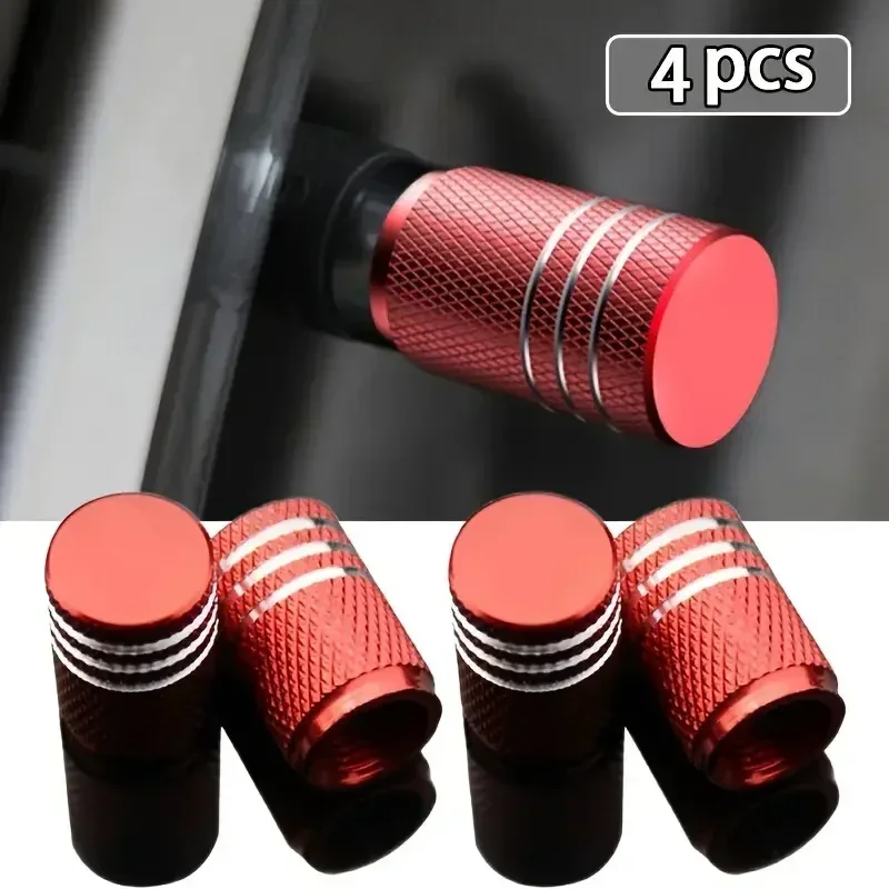 4 ชิ้นรถยางวาล์วหมวก Knurling  - Motorcycle Valve Cover บทวิจารณ์และราคา