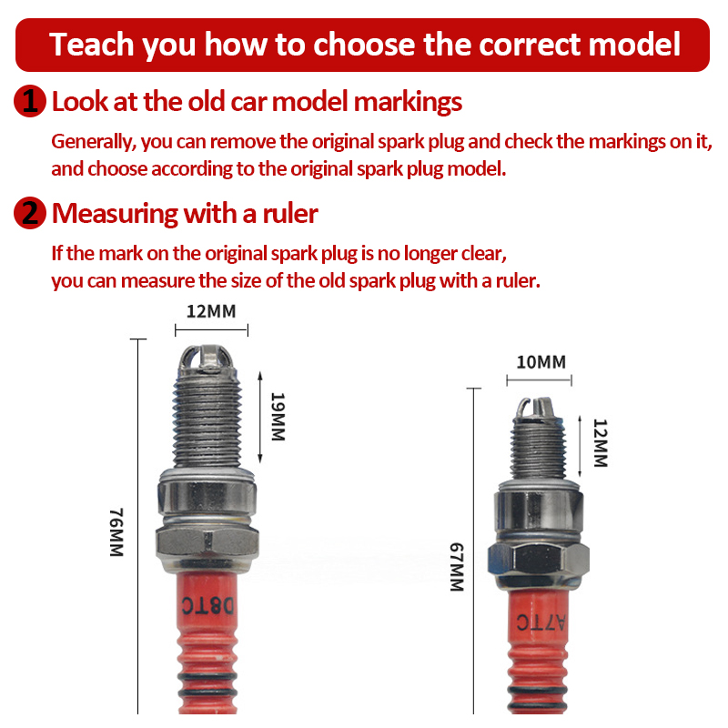 หัวเทียนสำหรับรถแข่ง 1/2 ชิ้น  - Motorcycle Spark Plug บทวิจารณ์และราคา